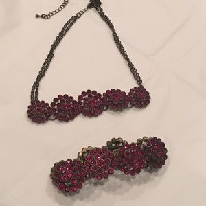 Cookie Lee Rhinestone Necklace and Bracelet